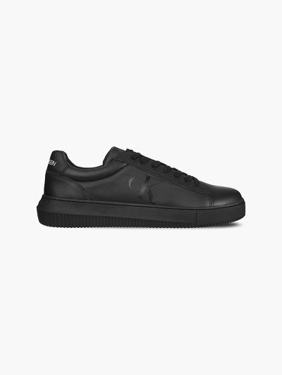 Calvin Klein Cipők HU531980 | Calvin Klein Bőr Férfi Sportcipő Fekete